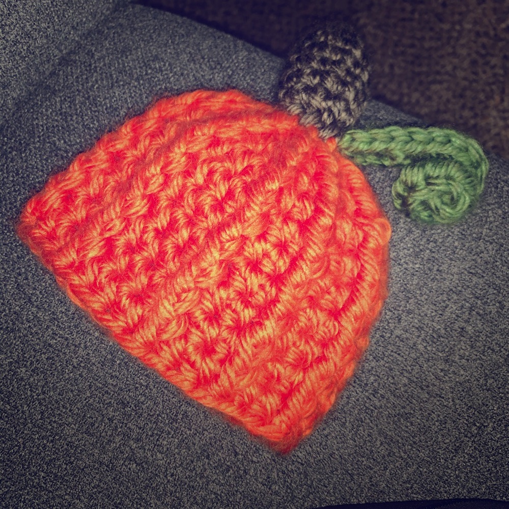 Orange pumpkin beanie